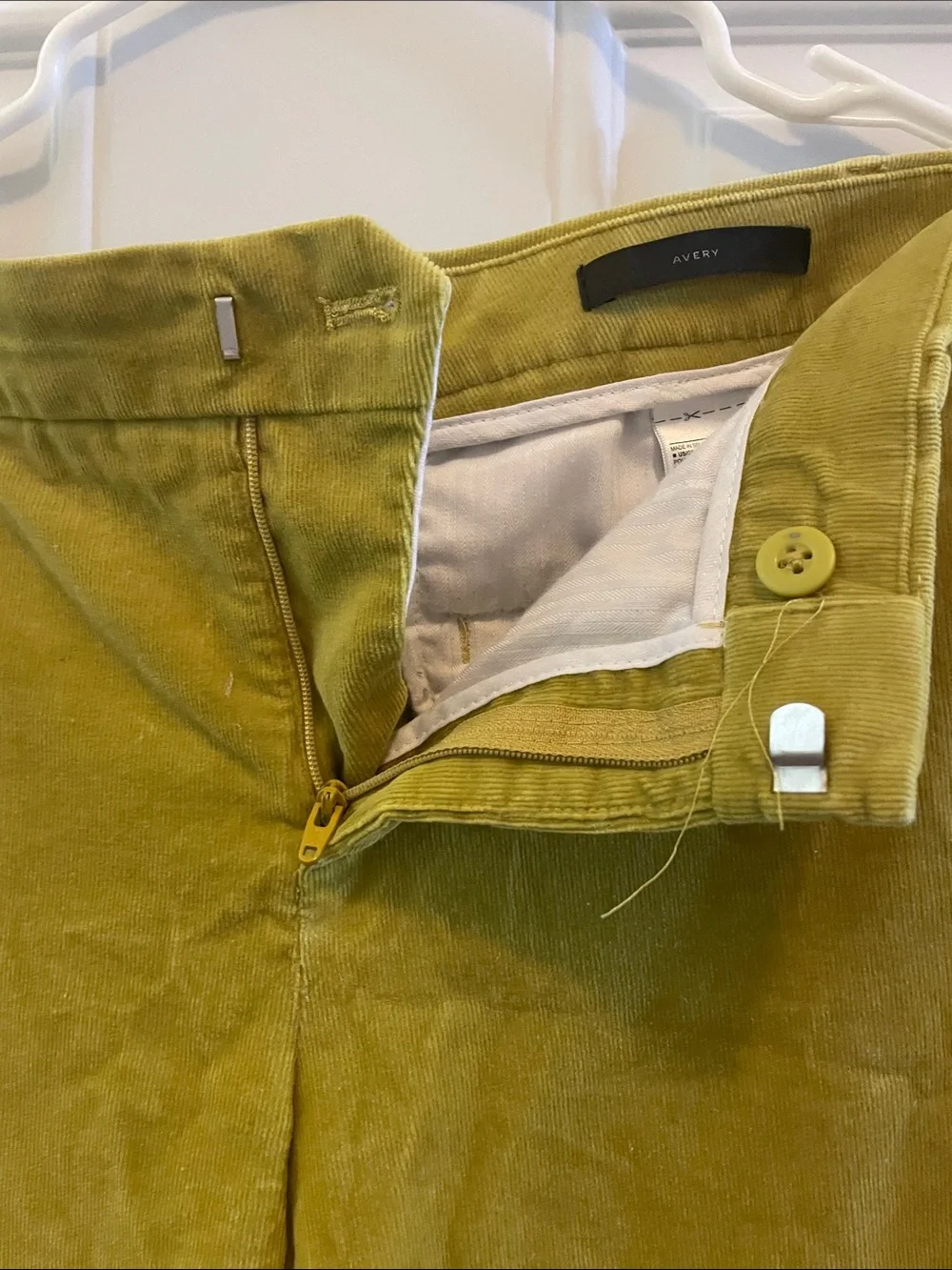 Banana Republic Mustard Green Corduroy Pants